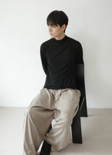 drape mock neck tee