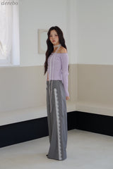 side lace wide slacks