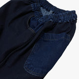 panel mix denim wide pants_blue