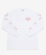 ラブ&ピース長袖Tシャツ - ホワイト