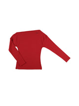 ONE-SHOULDER ELASTIC T (RED)