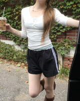 Nylon track shorts