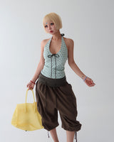 Rollup Cargo Bermuda Harem Capri Pants