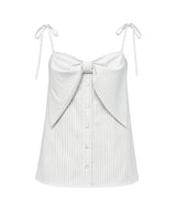 Vela Stripe Ribbon Blouse