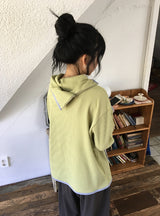 [unisex] Sherne Over Fit Waffle Zipper Hoodie