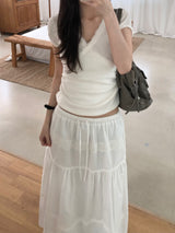 Elin Lace Puff Short-Sleeved T-shirt (2 colors)