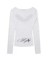LACE LONG SLEEVE TEE (WHITE)