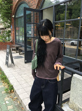 Celes Back Adjust Raw Denim Wide Pants