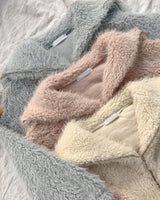 Fur zip-up jacket