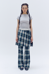 WIDE CHECKERED PANTS