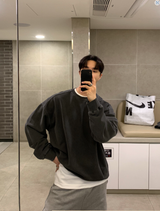  Logane Supima Cotton Pigment Overfit Incision Sweatshirt