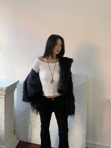 Winter Halo Long Hair Collar Fur Jacket