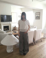 Cooire Two-Button Bootcut Cargo Pants