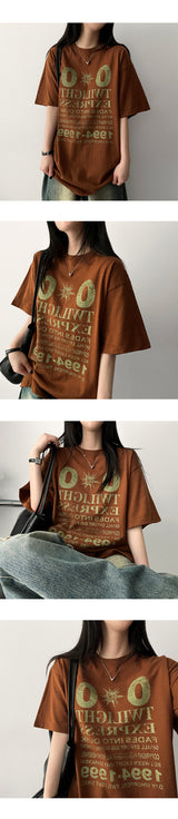 Double box fit short-sleeved T-shirt
