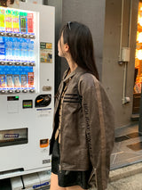 Clang ウール ストライプ カーディガン