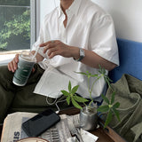 Look Diploma Summer Pixel Seersucker Oversized Shirt