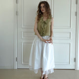 Passionate ruffle blouse (yellow green)