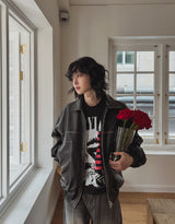 Roa Collar Leather Jacket