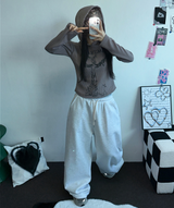 ラインポイント バルーンワイドロングパンツ 🖤🤍🩶3COLOR