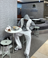  Sydney Heavy Duty Wool Blend Overfit Knit Hoodie