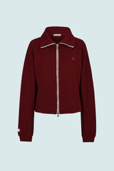ROUND TWO WAY COLLAR ZIP (WINE RED)