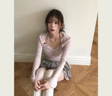 [ballet mood💗] punit tulle halter layer top