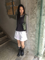 Hisami Strap Banding Frill Bermuda Pants