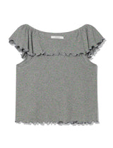 ラッフルフラワーブラウス(GREY)