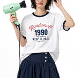 チェッカー アーチ ロゴ リンガー Tシャツ(3color)