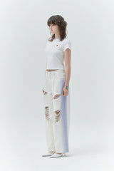 KIRSH PLAIN SLIM FIT T-SHIRT - WHITE 