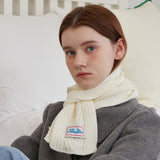 Arrow Knit Mini Muffler (Cream)