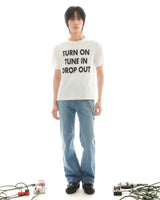 STUD BOOTCUT DENIM PANTS (LIGHT BLUE) MEN
