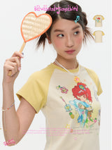 BETWEENAND x sunonebird ラグランスリーブツートーンTシャツ