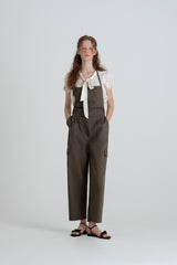 Dot button blouse_ivory