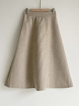 [3 piece set] ReadyU Half-Neck Knit Wool Vest Skirt Set