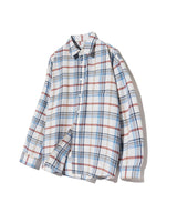 87-STAN084 Plaid Soft OverFit Pocket Long-Sleeved Check Shirt