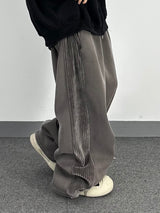 コーデュロイラインフリーススウェットパンツ
