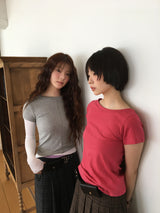 ミューレシルククルーネックTシャツ (4color)