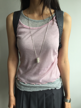 Node frill layered sleeveless top (4color)