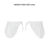 MEMORY WRAP SKIRT white