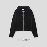 [Unisex] Velvet mink hood zip up