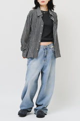 Jian Cropped Checked Shirt (3color)