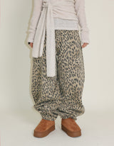 (Leopard Item)キヤヒョウ柄バルーンフィットワイドパンツ