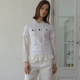 Fluffly Bloom T White 
