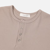 ワッフルヘンリーネックハーフTシャツ