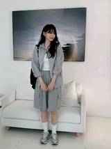 #Seersucker Check Overfit Shirt (2color)