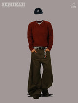 NO Crop V-Neck Knit