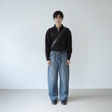 diagonal wide denim
