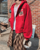 コリンズプリントクロップブラッシュフーディ