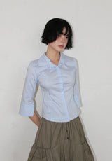 CURVE LINE SLIM SHIRT